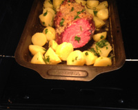 Picanha de forno com batatas