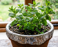 Qual a finalidade de colocar papel alumínio sobre vasos de plantas e como fazer?