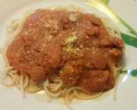 Macarronada ao molho de calabresa