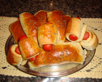 Enroladinho de presunto e queijo