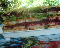 Bolo salgado de pão de forma