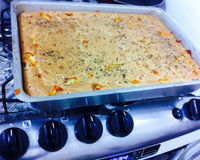 Torta fácil presunto e queijo no liquidificador