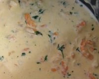 Camarão com requeijão cremoso e creme de leite