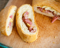 Pão de liquidificador recheado