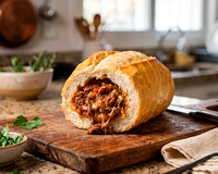 Sobrou carne moída? O segredo do buraco quente de forno que salva o lanche da família e todo mundo adora!