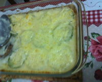Abobrinha ao molho branco (bechamel) no forno