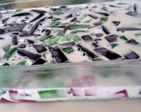 Gelatina colorida sem carboidrato