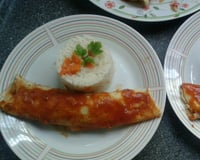 Panqueca de frango desfiado