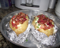 Batata recheada de frango