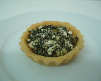 Mini quiche de escarola e Coalhada