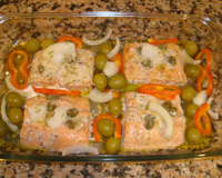 Filé de salmão com alecrim