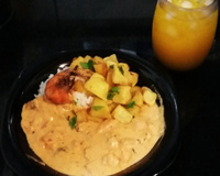 Estrogonofe de camarão