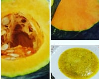 Caldo de abóbora com frango
