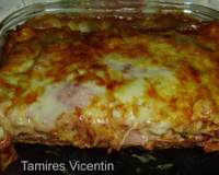 Lasanha ao molho bolonhesa e molho branco