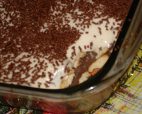 Pavê de creme e chocolate