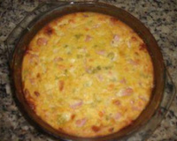 Souflé de legumes com mussarela e presunto