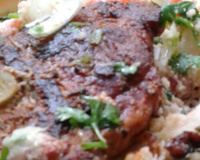 Bisteca de porco assada