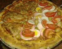 Massa de pizza com borda recheada