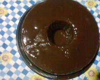Bolo de laranja com calda de chocolate