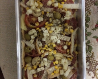 Pizza de pão de forma