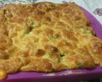 Torta de brócolis com carne