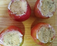 Tomate assado com recheio cremoso