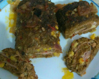 Rocambole de carne moída