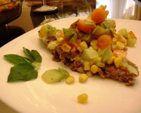 Quiche de carne moída à jardineira