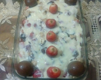 Pavê de morango com sonho de valsa