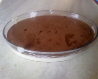 Doce gelado de coco com chocolate