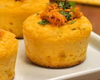 Cupcake de frango com milho