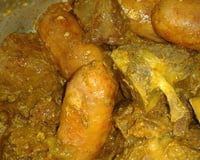 Costela na pressão com lingüiça