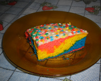 Bolo arco-íris