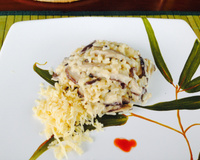 Risoto de cogumelos frescos