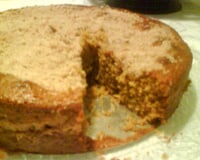 Bolo de aveia com maçã e banana