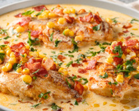 Peito de frango com molho aveludado e bacon crocante: o almoço ou jantar suculento e sofisticado digno de restaurante