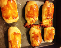 Pão recheado com presunto e queijo