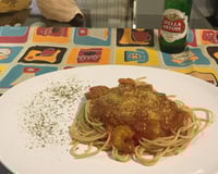 Macarrão ao molho de camarão