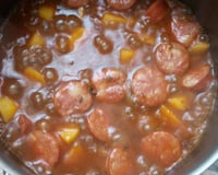 Linguiça calabresa com batata