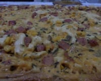 Torta cremosa de salsicha