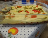 Escondidinho de carne seca com purê de batatas