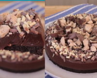Quanto mais chocolate melhor: essa torta de bombom cremosa e chocolatuda é a sobremesa perfeita para o seu almoço de Páscoa