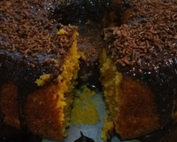 Bolo de cenoura e laranja