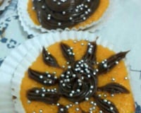 Cupcake de cenoura com cobertura de brigadeiro