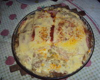 Lasanha simples presunto e queijo