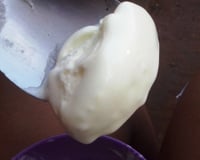 Sorvete cremoso de abacaxi