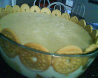 Torta de biscoitos com abacaxi