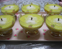 Curau com coco e caramelo