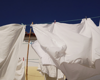 Roupas brancas brilhando como novas: adicione 2 colheres de chá deste produto ao tambor da máquina e diga adeus aos produtos caros