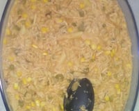 Macarrão com frango na panela de pressão